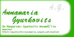annamaria gyurkovits business card